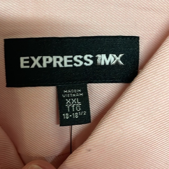 Express size XXL 1MX slim pink color long sleeve button down dress shirt - Picture 3 of 7